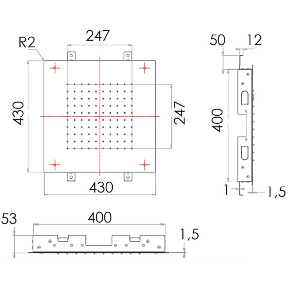 Верхний душ Remer 357SFS43 Хром Верхний душ Remer 357SFS43 Хром