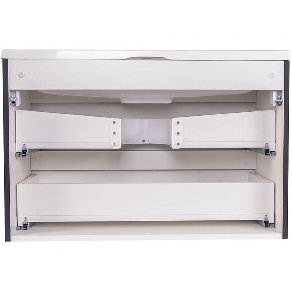 Тумба под раковину Style Line Бергамо мини 90 Люкс Plus СС-00002366 подвесная Черная антискрейч Тумба под раковину Style Line Бергамо мини 90 Люкс Plus СС-00002366 подвесная Черная антискрейч