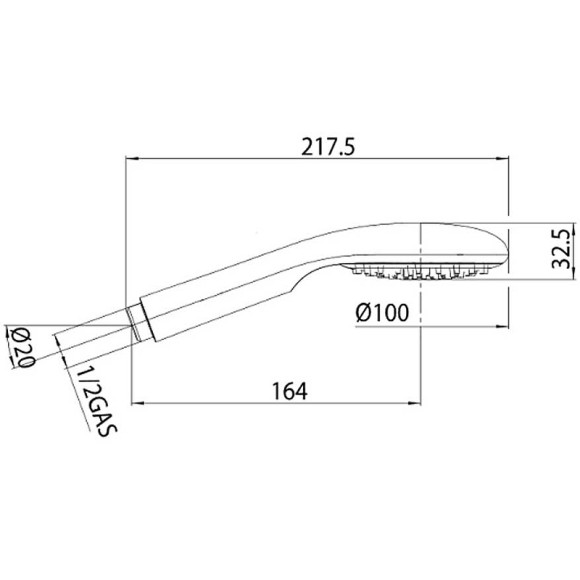 Ручной душ Bossini Syncronia B00802.030 Хром Ручной душ Bossini Syncronia B00802.030 Хром