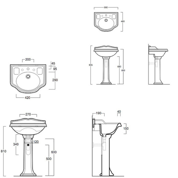 Раковина Simas Arcade 59 AR814bi*3 Белая Раковина Simas Arcade 59 AR814bi*3 Белая