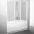 Шторка на ванну Ravak Supernova AVDP3-160 40VS0102Z1 профиль Белый стекло Transparent