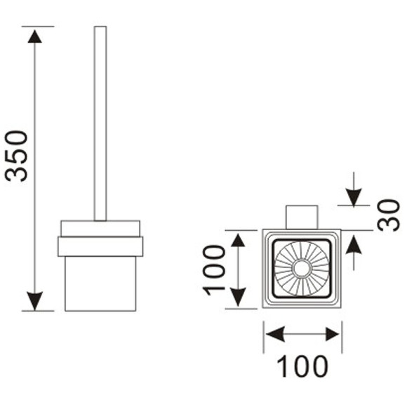 Ершик для унитаза Orans P-7207 7207pols Черный матовый Ершик для унитаза Orans P-7207 7207pols Черный матовый