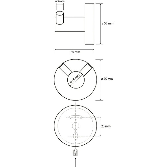 Двойной крючок Bemeta Neo 104106035 Нержавеющая сталь Двойной крючок Bemeta Neo 104106035 Нержавеющая сталь