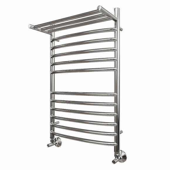 Водяной полотенцесушитель Point Альфа PN05158SP П11 500x800 с полкой Хром Водяной полотенцесушитель Point Альфа PN05158SP П11 500x800 с полкой Хром