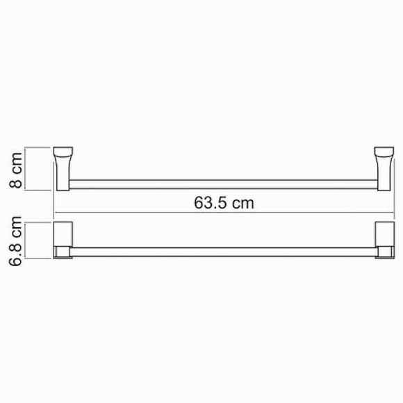Полотенцедержатель WasserKRAFT Leine K-5030 Хром