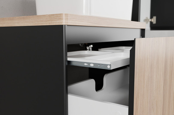 Тумба под раковину Velvex Klaufs 100 tpKLA.100.1Y.NEW-617.217 подвесная Шатанэ Черная