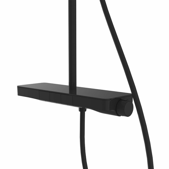 Душевая система Vincea Inspire VSFS-3I12TMB с термостатом Черная матовая