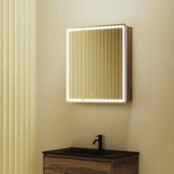 Зеркальный шкаф Sancos Mirror 70 MI70ECH с подсветкой Дуб чарльстон Зеркальный шкаф Sancos Mirror 70 MI70ECH с подсветкой Дуб чарльстон