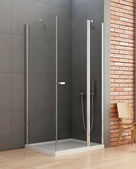 Душевой уголок New Trendy New Soleo Chrome 90x110 K-0650 профиль Хром стекло прозрачное Душевой уголок New Trendy New Soleo Chrome 90x110 K-0650 профиль Хром стекло прозрачное