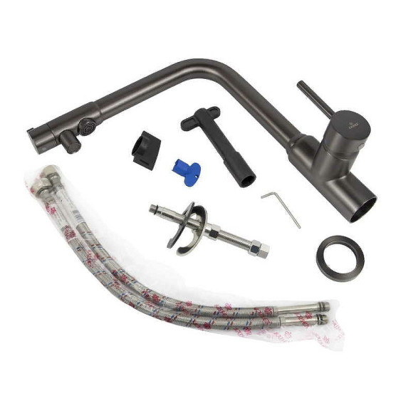 Смеситель для кухни Kaiser Teka 13044-15 Вороненая сталь