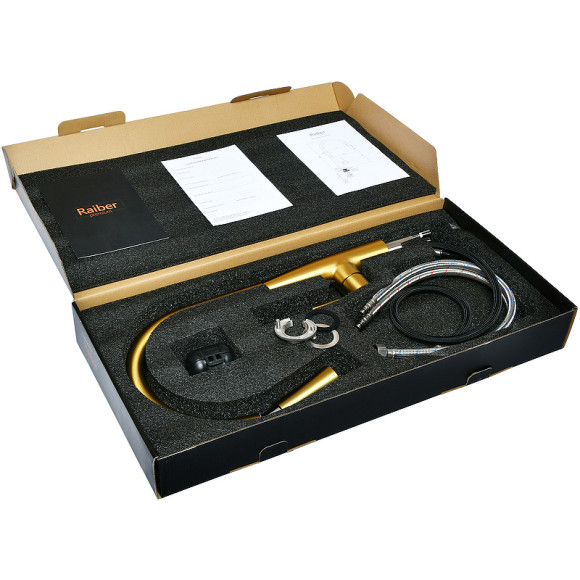 Смеситель для кухни Raiber Graceful RPG-011 Золото матовое Смеситель для кухни Raiber Graceful RPG-011 Золото матовое