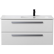 Тумба под раковину Cezares Eco-Cer-N 100 R ECO-CER-N-1000-2C-SO-BL-R подвесная Bianco Lucido без ручек