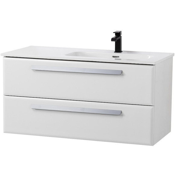 Тумба под раковину Cezares Eco-Cer-N 100 R ECO-CER-N-1000-2C-SO-BL-R подвесная Bianco Lucido без ручек