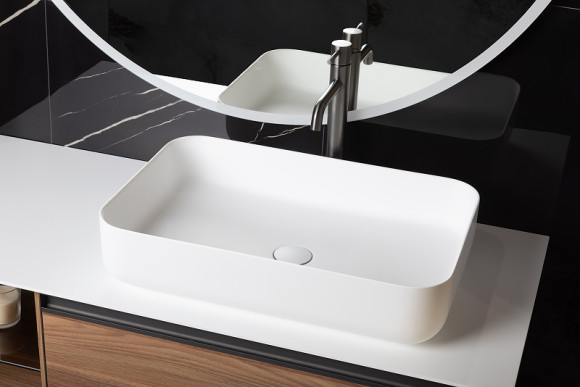 Раковина-чаша Boheme Corian Slim 60 879-60-MW Белая матовая