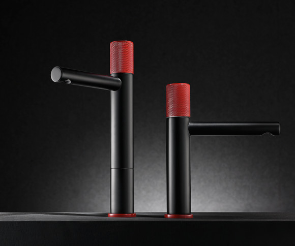 Смеситель для раковины Bronze de Luxe Avantgarde 2010RH Черный Красный