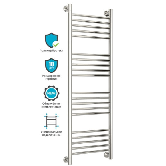 Водяной полотенцесушитель Сунержа Богема прямая 1200х400 Хром Водяной полотенцесушитель Сунержа Богема прямая 1200х400 Хром