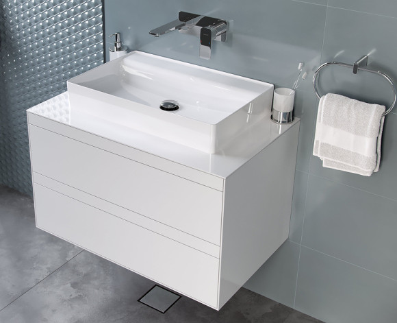 Тумба под раковину Excellent Finli 80 MLEX.1102.800.WHWH подвесная Белый глянец