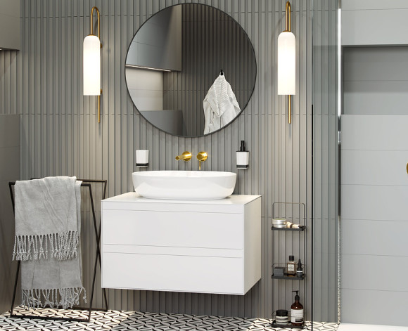 Тумба под раковину Excellent Finli 80 MLEX.1102.800.WHWH подвесная Белый глянец