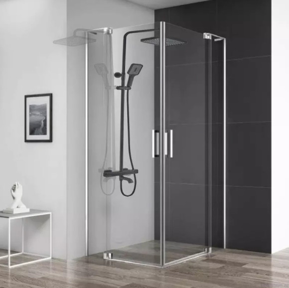 Душевая система ALMAes GaLaxy SDI-1801 с термостатом Черная матовая Душевая система ALMAes GaLaxy SDI-1801 с термостатом Черная матовая