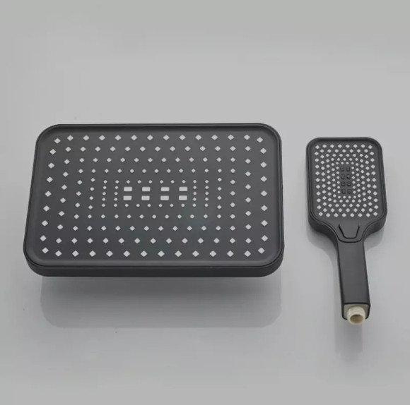 Душевая система ALMAes GaLaxy SDI-1801 с термостатом Черная матовая Душевая система ALMAes GaLaxy SDI-1801 с термостатом Черная матовая