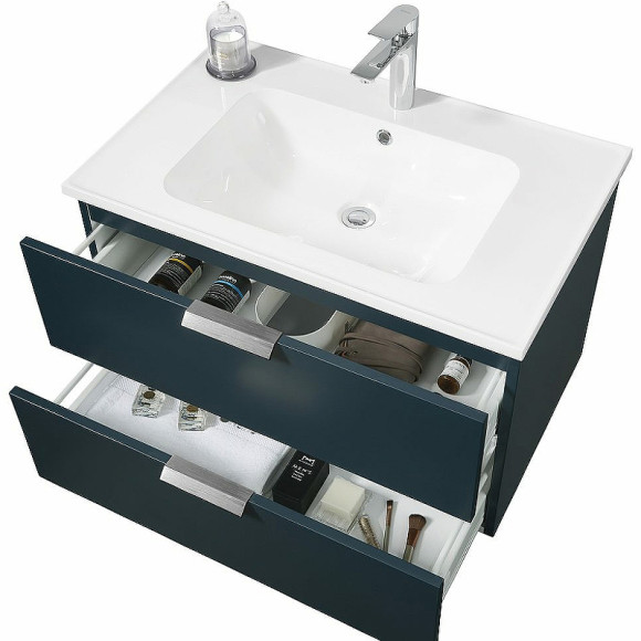 Тумба с раковиной Orans BC-0901 80 0901800 подвесная Ocean blue matt