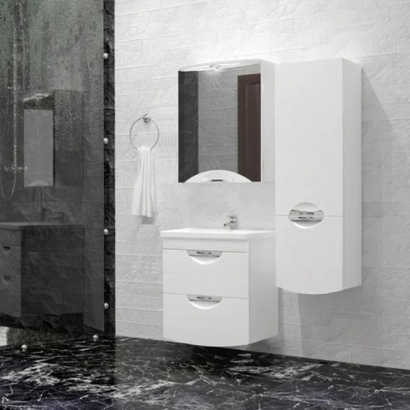 Тумба под раковину Style Line Жасмин 2 50 Люкс Plus ЛС-000010039 подвесная Белый глянец Тумба под раковину Style Line Жасмин 2 50 Люкс Plus ЛС-000010039 подвесная Белый глянец