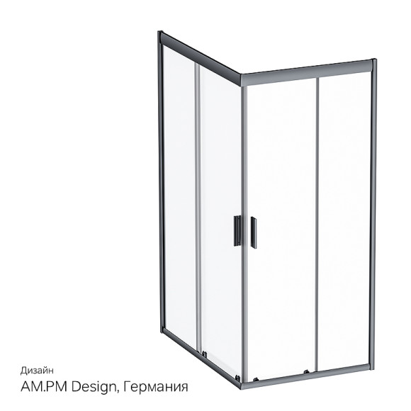Душевой уголок AM.PM Gem 120х90 W90G-404-120290-BT профиль Черный матовый стекло прозрачное Душевой уголок AM.PM Gem 120х90 W90G-404-120290-BT профиль Черный матовый стекло прозрачное