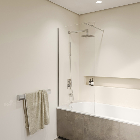 Шторка на ванну RGW Screens SC-050 60x150 351105006-11 профиль Хром стекло прозрачное Шторка на ванну RGW Screens SC-050 60x150 351105006-11 профиль Хром стекло прозрачное