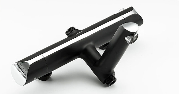 Душевая система Gappo G03-6 G2403-56 с термостатом Черная матовая Хром