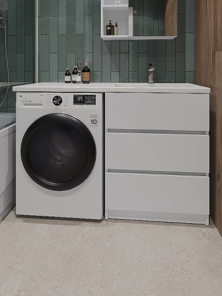 Тумба под раковину Orange Sistema 130 ST-70TUW Белая Тумба под раковину Orange Sistema 130 ST-70TUW Белая