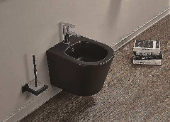 Биде CeramaLux 5330MB подвесное Черное матовое Биде CeramaLux 5330MB подвесное Черное матовое