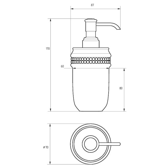 Дозатор для жидкого мыла Migliore Dubai 28484 Белый Золото Дозатор для жидкого мыла Migliore Dubai 28484 Белый Золото