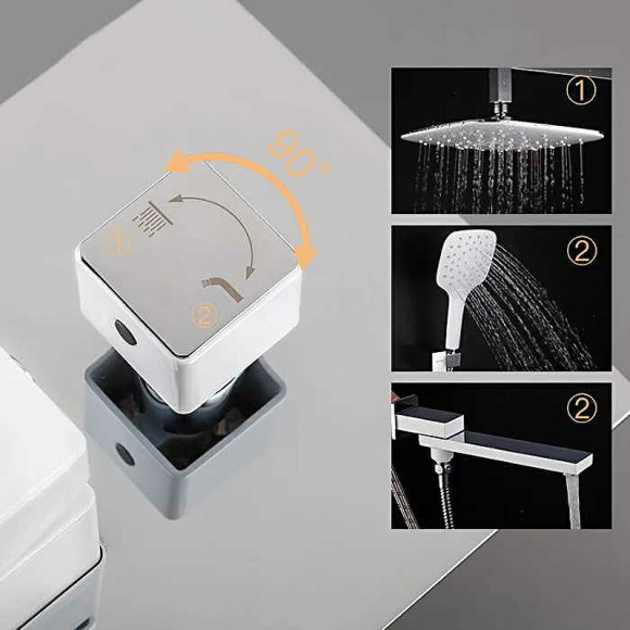 Душевая система Gappo Futura G7117-8 Белый Хром