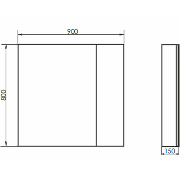 Зеркало со шкафом Comforty Порто 90 00-00009443 Дуб дымчатый