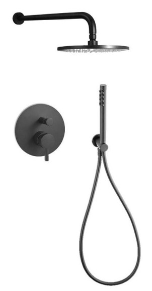 Душевая система Paffoni Light KITLIG015NO Черная матовая