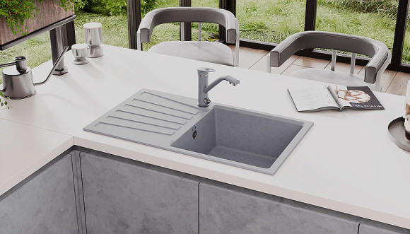 Кухонная мойка Ulgran Classic U-703-309 Темно-серая Кухонная мойка Ulgran Classic U-703-309 Темно-серая