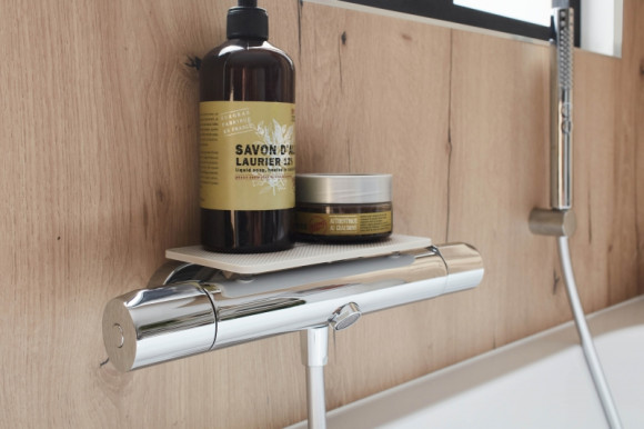 Смеситель для ванны Jacob Delafon Metro E21768-CP с термостатом Хром Смеситель для ванны Jacob Delafon Metro E21768-CP с термостатом Хром