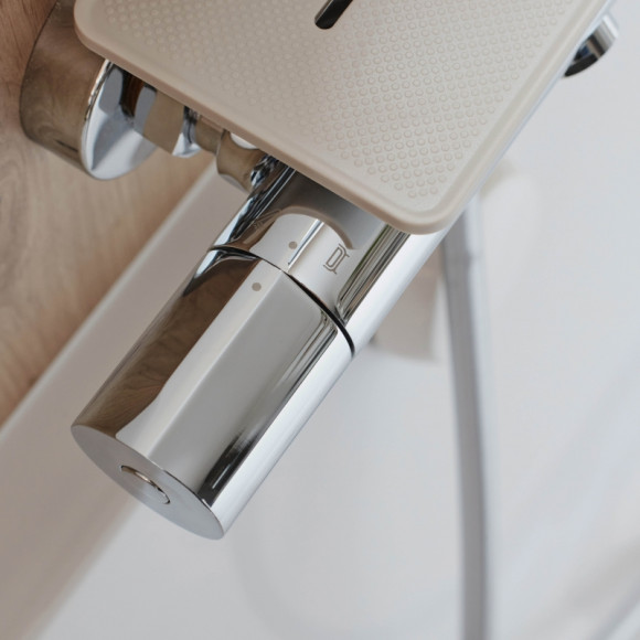 Смеситель для ванны Jacob Delafon Metro E21768-CP с термостатом Хром Смеситель для ванны Jacob Delafon Metro E21768-CP с термостатом Хром