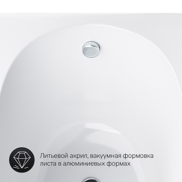 Акриловая ванна AM.PM Spirit 170х75 W72A-170-075W-A2 без гидромассажа Акриловая ванна AM.PM Spirit 170х75 W72A-170-075W-A2 без гидромассажа