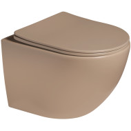 Унитаз SantiLine SL-5102 подвесной Коричневый матовый с сиденьем Микролифт