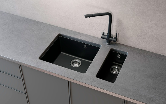 Кухонная мойка Ulgran Quartz Underground 160-07 Уголь Кухонная мойка Ulgran Quartz Underground 160-07 Уголь