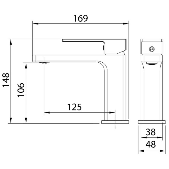 Смеситель для раковины Grossman Style 510.K35.05.210 Черный матовый Смеситель для раковины Grossman Style 510.K35.05.210 Черный матовый