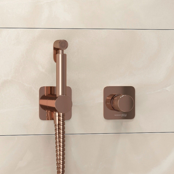Гигиенический душ со смесителем WasserKRAFT Paar A8851.290.292.335 Розовое золото