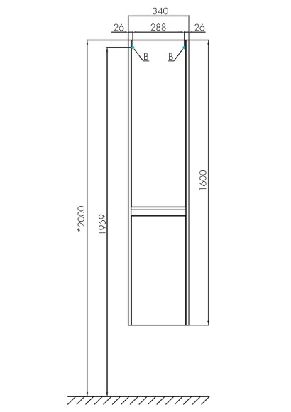 Шкаф пенал Aquaton Лондри 34 1A236203LH010 подвесной Белый глянец