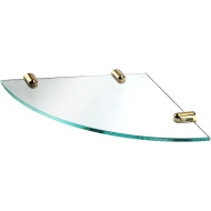 Стеклянная полка WasserKRAFT K-533PG угловая Золото глянцевое