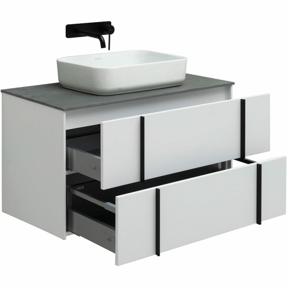 Тумба под раковину Allen Brau Reality 90 1.32006.WM подвесная Белая матовая Тумба под раковину Allen Brau Reality 90 1.32006.WM подвесная Белая матовая