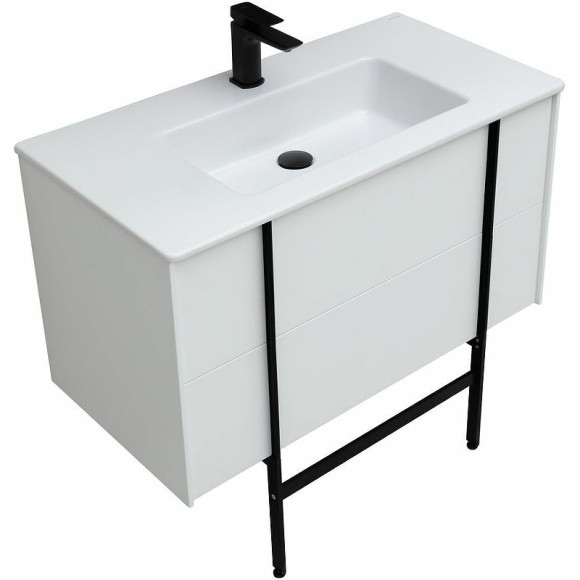 Тумба под раковину Allen Brau Reality 90 1.32006.WM подвесная Белая матовая Тумба под раковину Allen Brau Reality 90 1.32006.WM подвесная Белая матовая