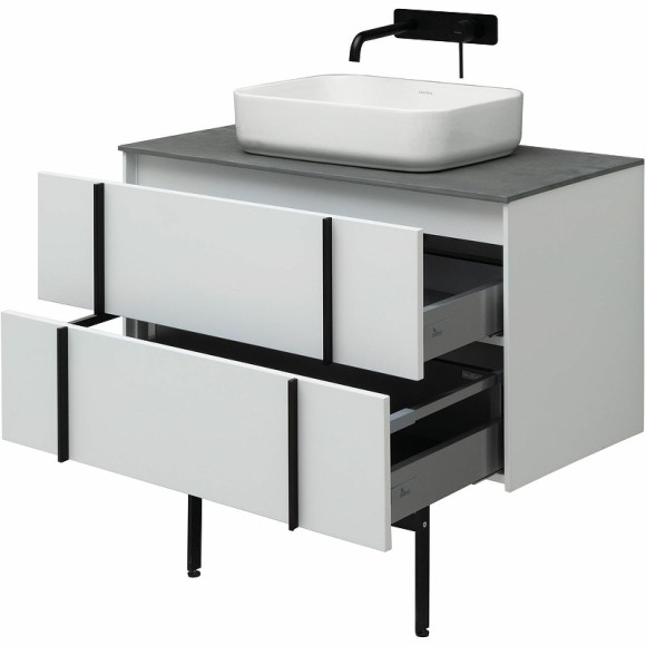 Тумба под раковину Allen Brau Reality 90 1.32006.WM подвесная Белая матовая Тумба под раковину Allen Brau Reality 90 1.32006.WM подвесная Белая матовая