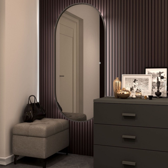 Зеркало Art&Max Bari AM-Bar-700-1500-DS-F с подсветкой с сенсорным выключателем Зеркало Art&Max Bari AM-Bar-700-1500-DS-F с подсветкой с сенсорным выключателем