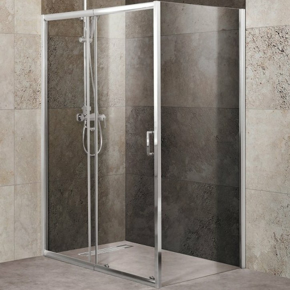 Душевой уголок BelBagno Unique 135х100 UNIQUE-AH-1-120/135-100-C-Cr профиль Хром стекло прозрачное